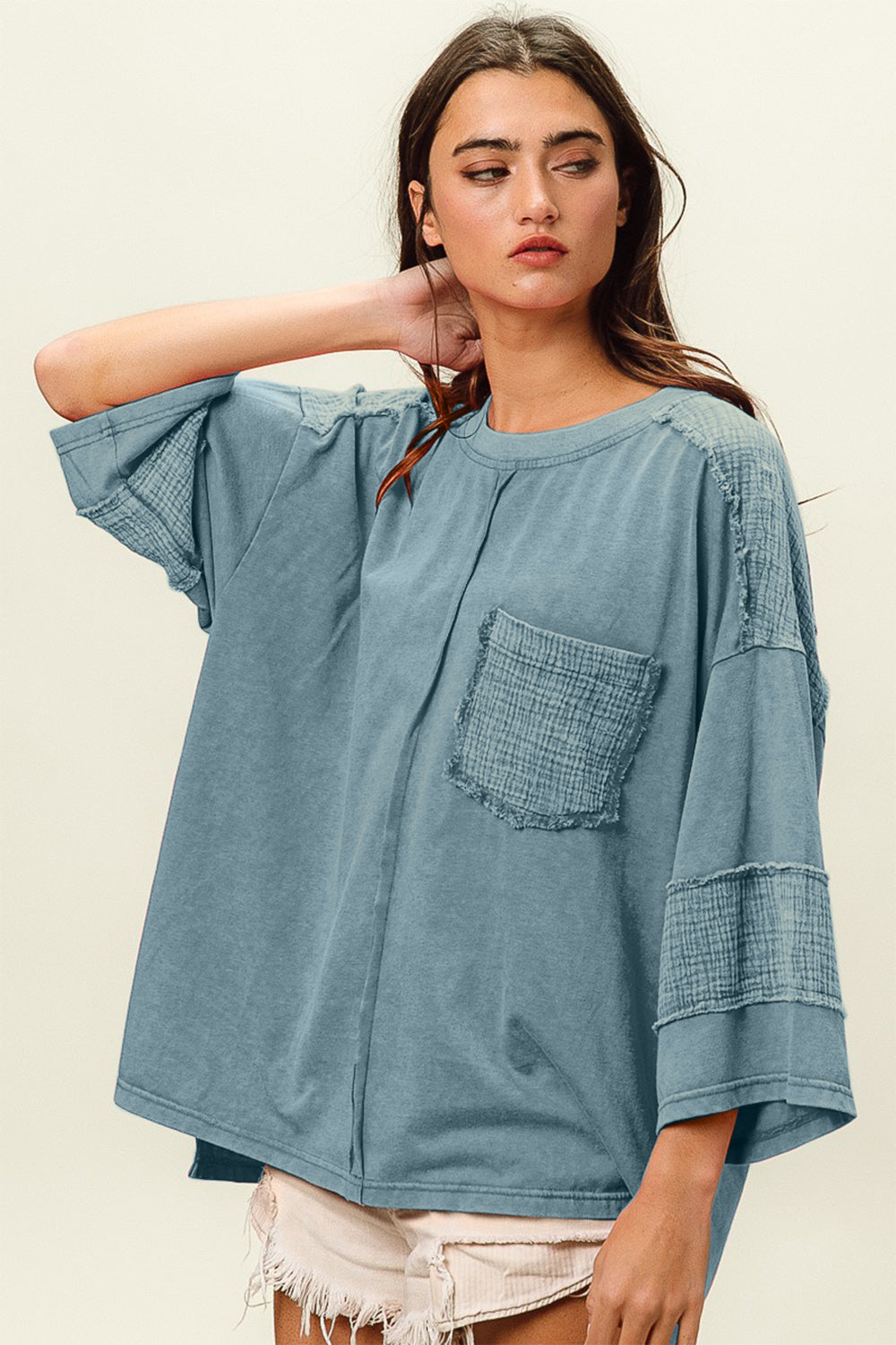 Oversized High-Low Washed T-Shirt