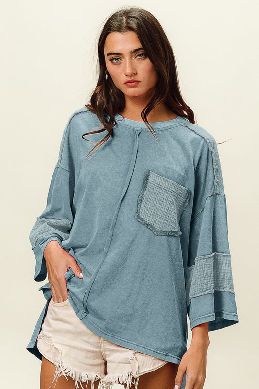 Oversized High-Low Washed T-Shirt